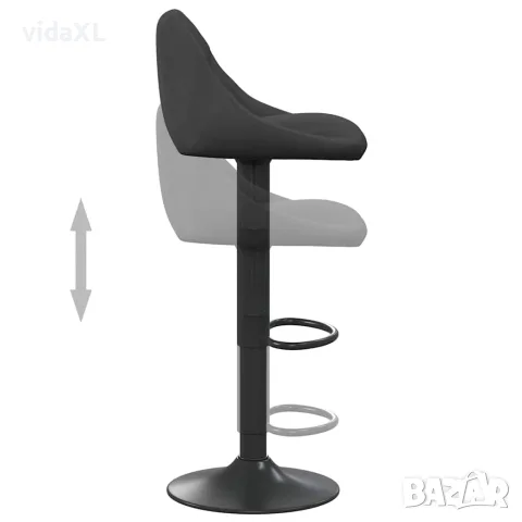 vidaXL Бар табуретка, черна, кадифе, снимка 6 - Столове - 56147116