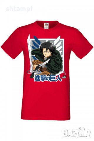 Мъжка тениска Attack on Titan Levi Ackerman, Анимация,игра,Празник,Повод,, снимка 3 - Тениски - 38075147