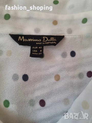  Риза с десен точки Massimo Dutti, размер 40, снимка 12 - Ризи - 50052344