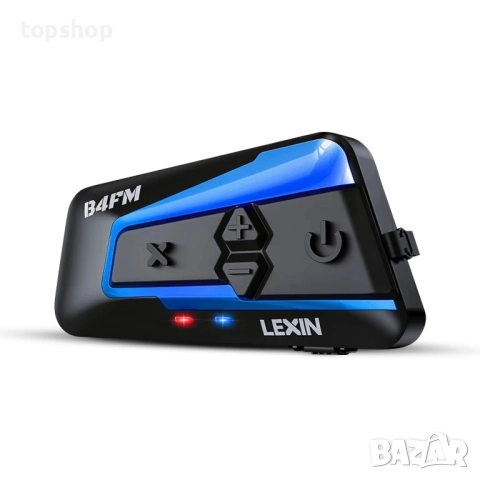 ЧИСТО НОВ LEXIN B4FM Bluetooth интерком / слушалка за каска 10 водача, IP67, шумопотискане, радио