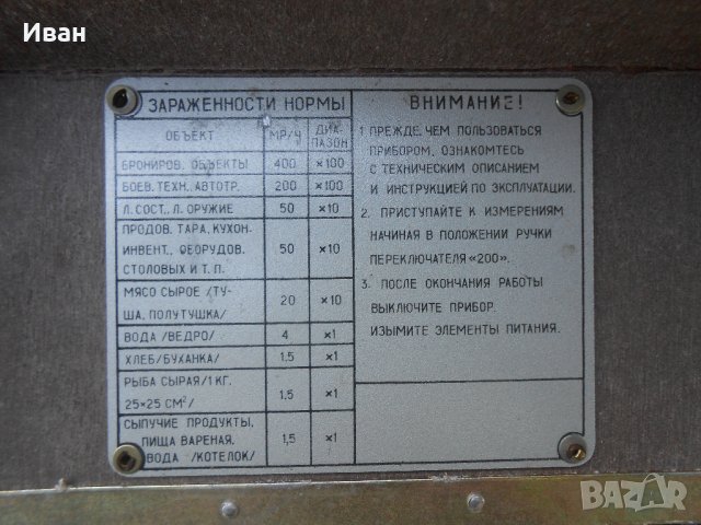 Прибори 2 броя за измерване на радиация , снимка 9 - Антикварни и старинни предмети - 34119872