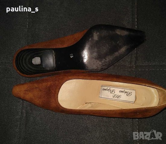 Италиански обувки от еко велур , снимка 5 - Дамски елегантни обувки - 29917235