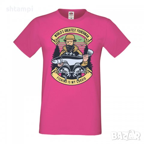 Мъжка тениска World's Greatest Fisherman Рибар,Риболовец,Риба,Изненада,Подарък,Празник , снимка 9 - Тениски - 36812200