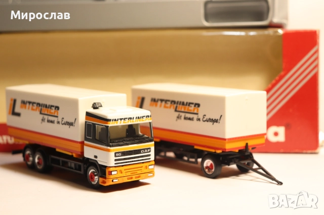 HERPA 1:87 H0 ДАФ DAF 95 TIR КАМИОН МОДЕЛ, снимка 9 - Колекции - 52966648