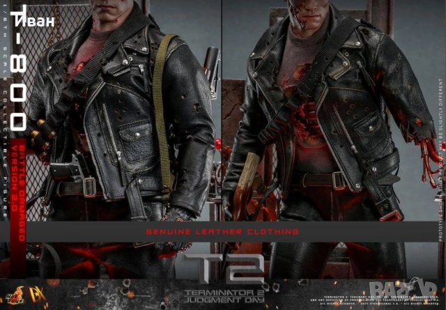 Hot Toys Terminator 2: Judgement Day DX46 T-800 Battle Damaged Version 2.0, снимка 8 - Колекции - 47236526