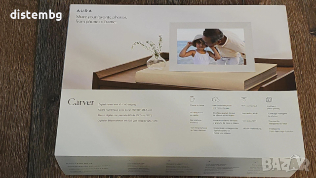 Aura Carver - 10,1''  HD WiFi цифрова фоторамка , снимка 3 - Друга електроника - 53273482