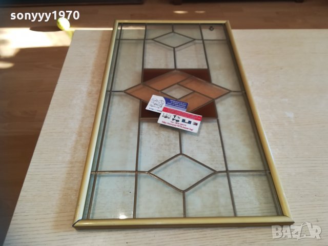 Витраж 64х36см рамка и стъкло 1801212005, снимка 12 - Колекции - 31471224