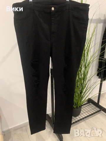 Черни дамски дънки в размер 3XL-4XL, снимка 11 - Дънки - 44774333