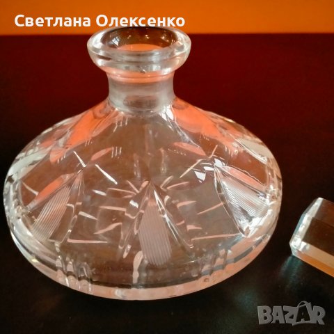 Кристална бутилка за парфюм , снимка 5 - Антикварни и старинни предмети - 39487637