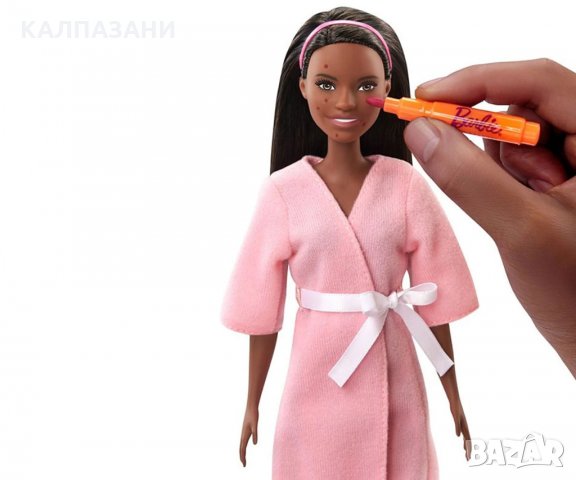 Кукла Barbie - Игрален комплект Спа: маска за лице GJR84, снимка 4 - Кукли - 34910663