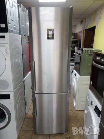 Иноксов комбиниран хладилник с фризер Liebherr A+++ 2 години гаранция!, снимка 1
