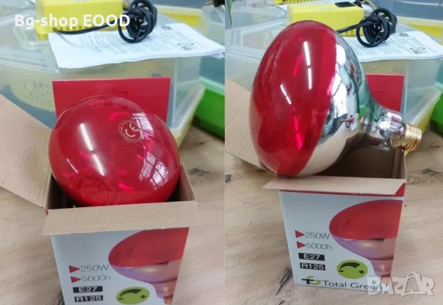 Инфрачервена лампа за отглеждане на пилета E27 R125 100/250W Rebel, снимка 5 - Крушки - 54148564
