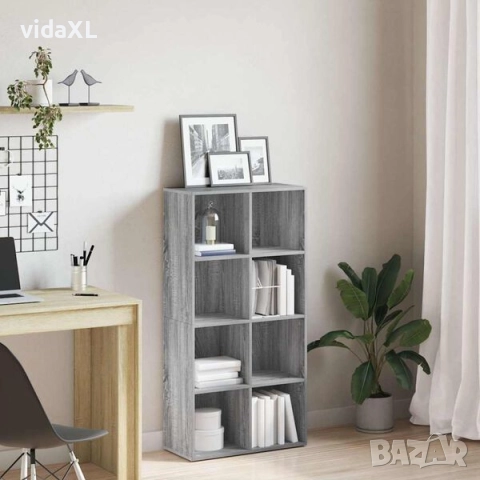 vidaXL Библиотека/бюфет, сив сонома, 66x30x130 см, инженерно дърво(SKU:815250), снимка 2 - Други - 52921231