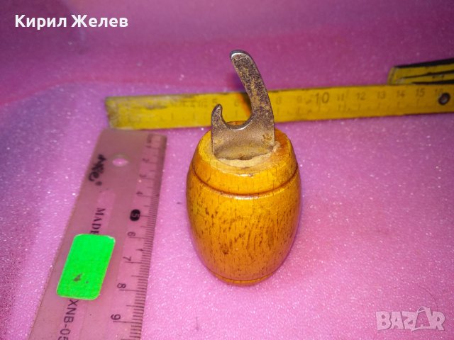 СТАРА ФИГУРАЛНА ОТВАРАЧКА за БУТИЛКИ БИРА ЛИМОНАДА - ДЪРВЕНО БУРЕНЦЕ 58551, снимка 2 - Прибори за хранене, готвене и сервиране - 44184857