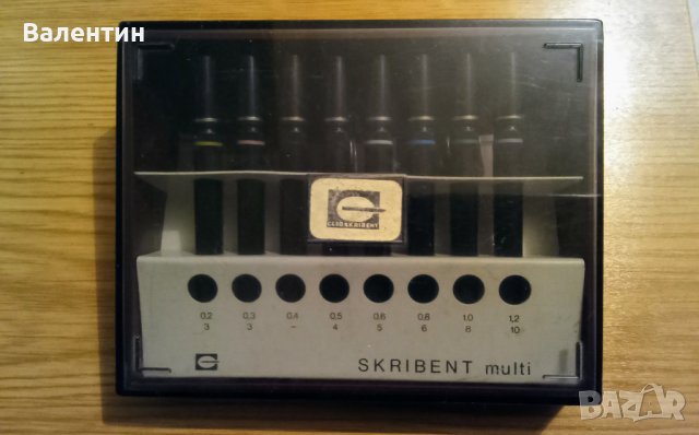Пълен комплект не използвани немски рапидографи за чертане Scribent multi, снимка 2 - Ученически пособия, канцеларски материали - 42735594