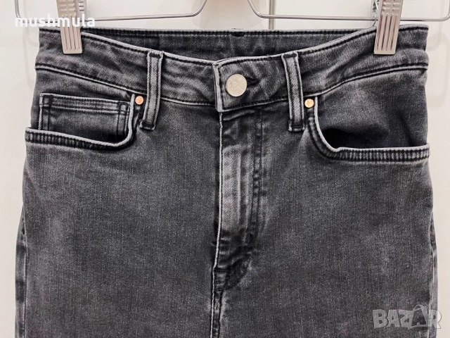 Skinny дънки с цепки Never Denim S, снимка 2 - Дънки - 52819205