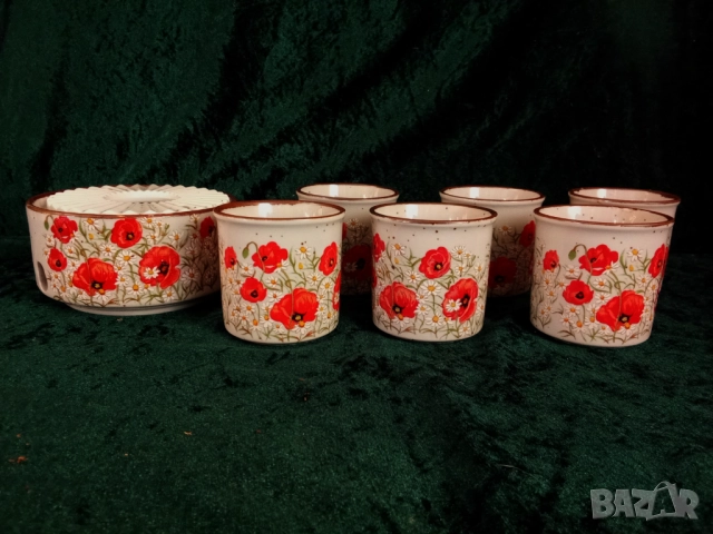 Японски сет керамика за фондю или саке., снимка 12 - Антикварни и старинни предмети - 51464864