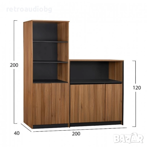  Офис обзавеждане библиотека и шкаф СЮПРИМ, снимка 2 - Етажерки - 52823976