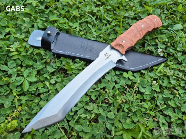 Голям ловен нож FOX в дървена подаръчна кутия, снимка 3 - Ножове - 50466119