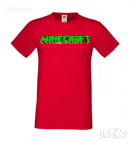 Мъжка тениска майнкрафт Minecraft Logo 1,Minecraft,Игра,Забавление,подарък,Изненада,Рожден Ден., снимка 16 - Тениски - 36496461