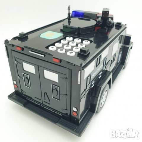 Сейф за деца Полицейски джип касичка с Лего, пръстов отпечатък и секретна ключалка , снимка 2 - Електрически играчки - 37833136