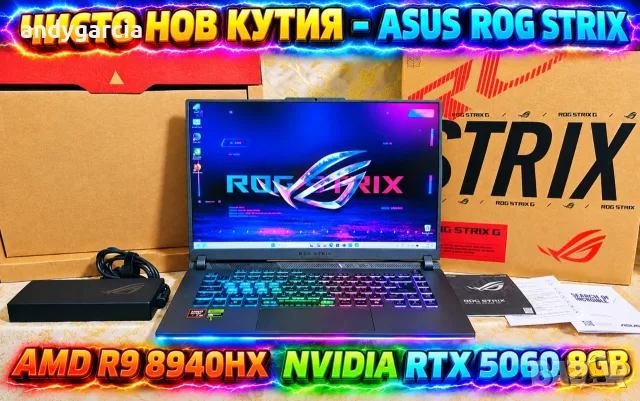 ASUS ROG Strix G16 G614PM/AMD Ryzen 9 8940HX/NVidia RTX 5060 8GB/16GB RAM/1TB NVME/16 IPS FHD+ 165hz