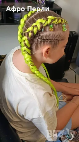 🥰Боксьорски Плитки🤎 Box braids Детски прически Опашки Бохо Туистъри Ариел Къдрици Афро Канекалон , снимка 10 - Аксесоари за коса - 55848246