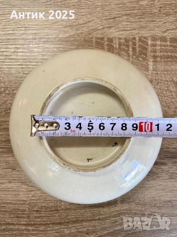 Винтидж керамичен комплект в източен стил: ваза с капак и дълбока купа, ръчна декорация, снимка 11 - Антикварни и старинни предмети - 52933850