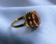 Позлатен сребърен пръстен с морганит, снимка 6