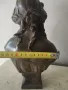 Стар бронзов бюст,авторски, снимка 6
