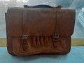 Много качествена и красива мъжка чанта от много дебела кожа, снимка 1 - Антикварни и старинни предмети - 37714893