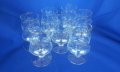 Ретро гравирани стъклени чаши за алкохол със столче 6 бр, снимка 3