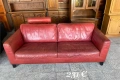Червен кожен диван, снимка 2