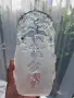 Ваза от Walther Glas от серията Carmen Satin с красив релефен  дизайн от матово и прозрачно стъкло, снимка 13