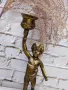 Старинен бронзов свещник , снимка 3