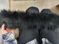 Черна Пухена яка Еко косъм 75 см. , 85 см., 1м.дължина Обемна яка тип лисица, Якичка дълъг косъм, снимка 2