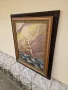 Уникална голяма антикварна авторска картина масло върху платно , снимка 7