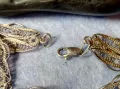 СТАРА НЕЖНА ФИЛИГРАННА СРЕБЪРНА ГРИВНА СРЕБРО ВИСОКА ПРОБА МАЙСТОРСКА РЪЧНА РЕТРО АРТ РАБОТА 44188, снимка 6
