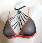 Уникален сутиен с тюлени черни чашки и чокър за врат 75/80В размер., снимка 5