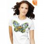 пеперуда соларна тениска щампа с променящи се цветове