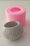 3D топка футболна силиконов молд форма кашпа саксия свещ свещник декор гипс украса, снимка 2