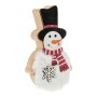 3 броя Дървени коледни фигурки за Коледна украса, XMAS, Снежен човек и Елен, снимка 2