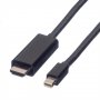 Кабел Mini DisplayPort - HDMI 2м, 4K Черен Digital One SP01260 Mini DP M към HDMI M