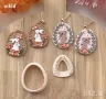 Яйце с клонче овес заек зайче пластмасов резец форма фондан тесто бисквитки, снимка 1