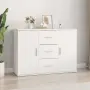 vidaXL Сайдборд, бял, 91x29,5x65 см, инженерно дърво, снимка 2