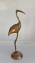Vintage бронзова статуетка на жерав, снимка 4