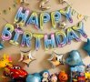 Балони цветни преливащи цветове Happy Birthday рожден ден надпис за рожден ден парти декор