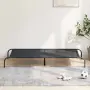 vidaXL Повдигнато легло кучета черно 150x90x20 cm Текстилен и стомана, снимка 2