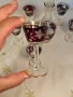 ретро сервиз за ракия цветно гравирано стъкло със златен кант, снимка 10