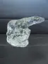 № 8763 Стара декоративна стъклена фигура на бяла мечка, снимка 2